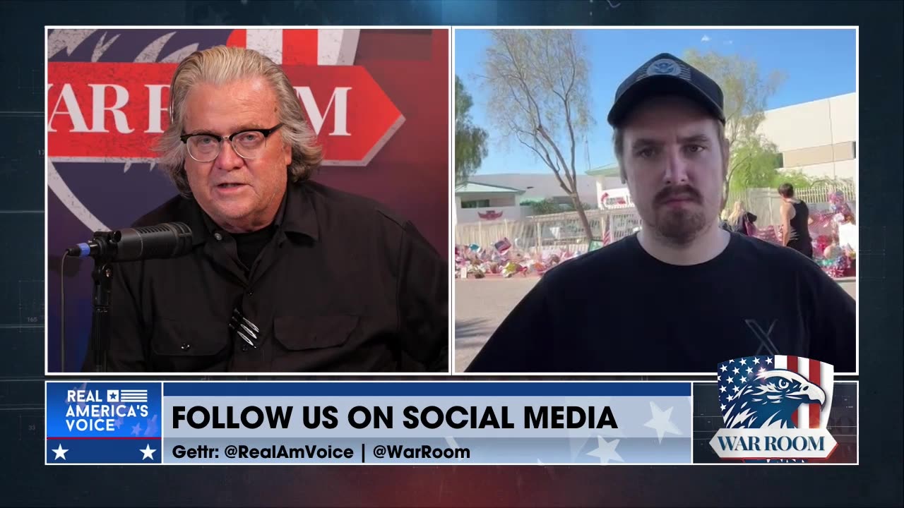 Nick Sortor Reporting Live From Charlie Kirk's Memorial At Turning Point HQ In Phoenix, AZ