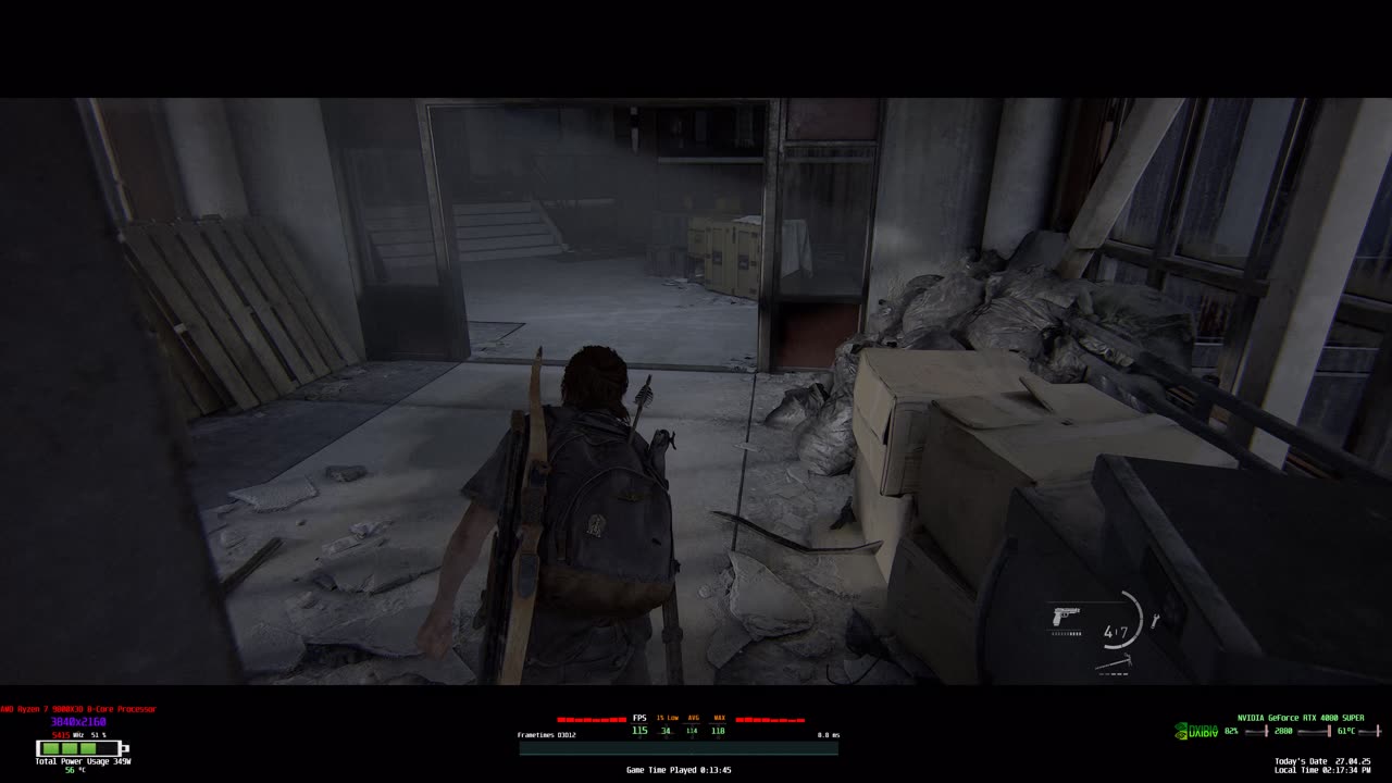 The Last of Us Part II Remastered 21:9 4k HDR PC Gameplay 9800x3d RTX 4080 Super