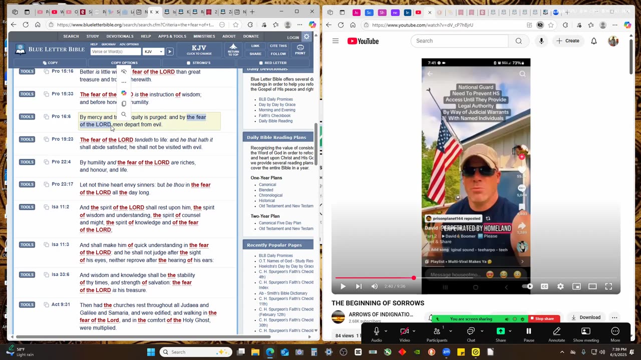 Insurrection upon those who fear the lord