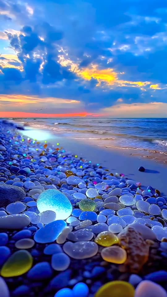 Ocean, stones, sky