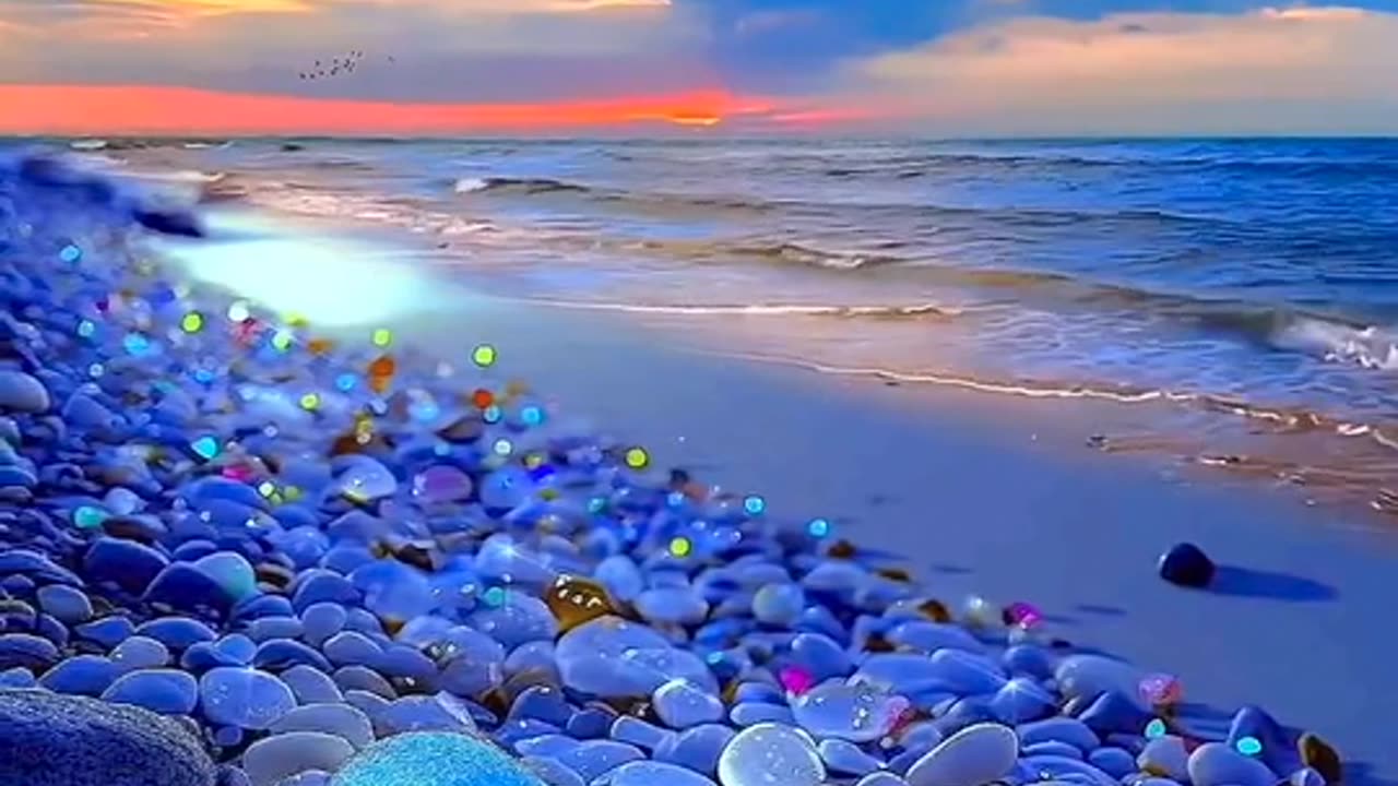 Ocean, stones, sky