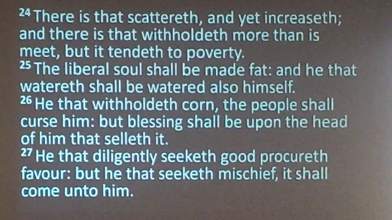 Proverbs for Understanding (Proverbs 11) 4/27/25