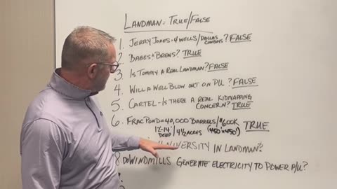 Landman: True or False. QUESTION: Do windmills generate enough energy to run a pumping unit?