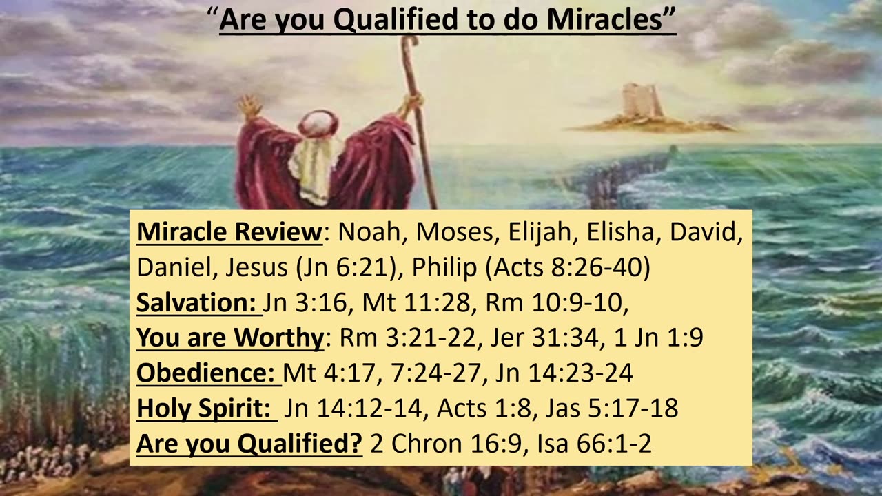 Are you Qualified to do Miracles
