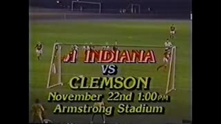 November 18, 1985 - Ad for Indiana University vs. Clemson Soccer Match