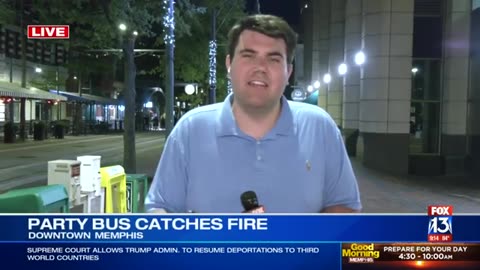 Niggly party bus on fire!