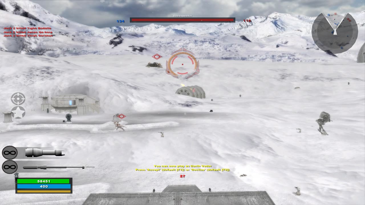 SWBF2 2005: Instant Action Conquest Hoth Empire Gameplay