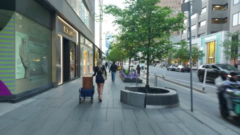【4K】Bloor-Yorkville Evening Walk | Luxury Spring Downtown Toronto Canada 🇨🇦