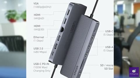 Anker Laptop Docking Station, 14 in 1 USB C Hub, Triple Display with 2 x 4K HDMI