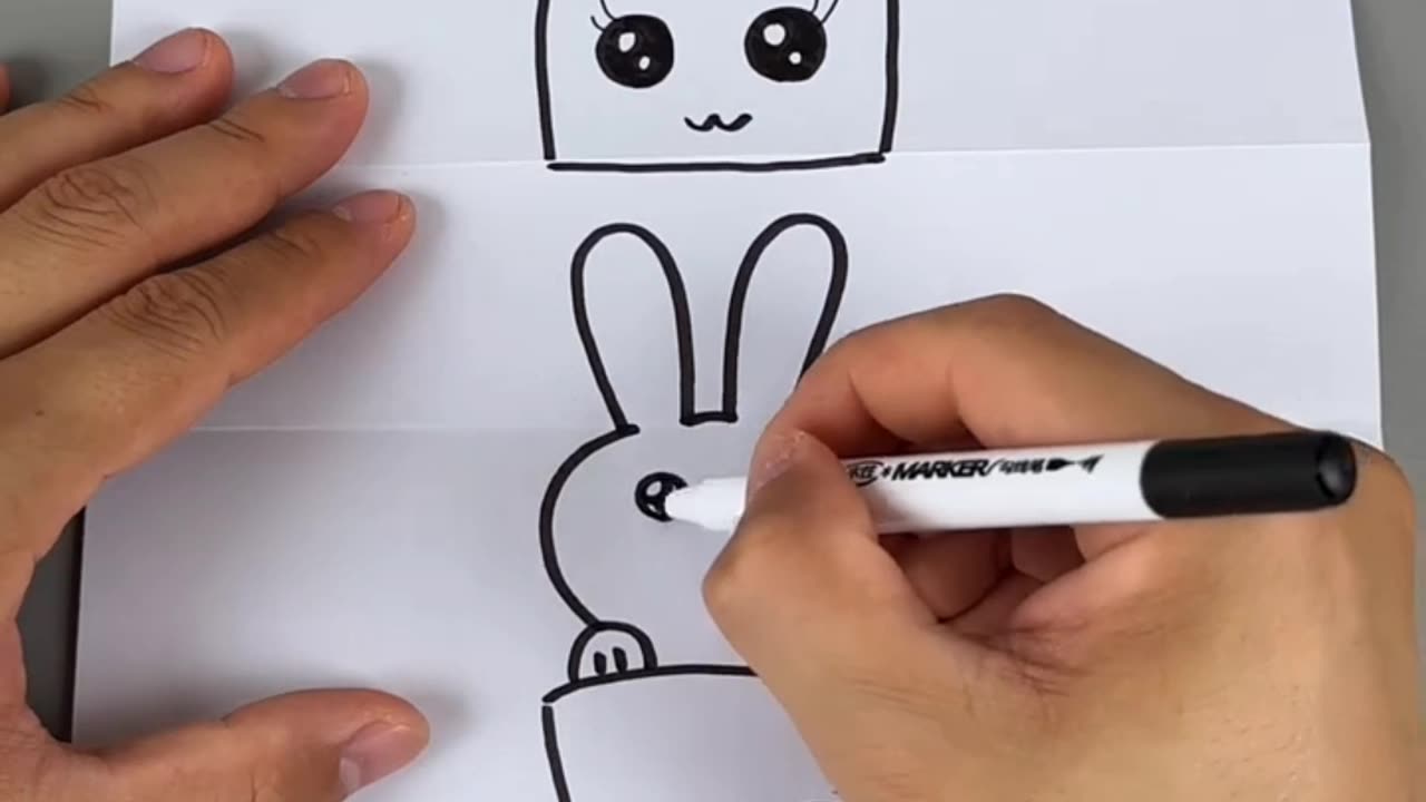 Magic Drawing! Bunny Inside a Carrot?!