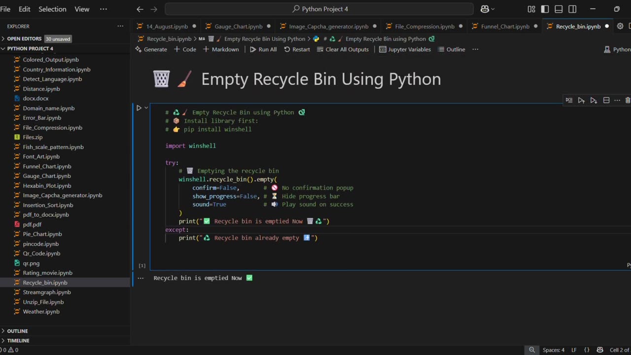 Create Empty Recycle Bin with Python