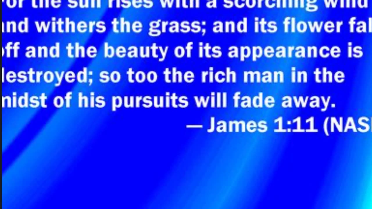 The rich man will fade away