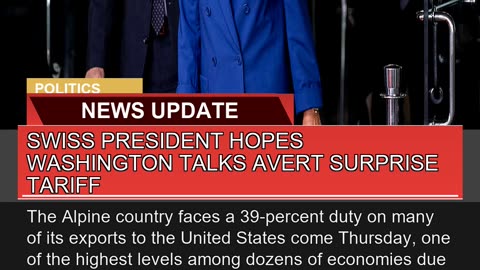 Swiss President Hopes Washington Talks Avert Surpr