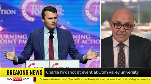 Charlie Kirk shot and fighting for his life.