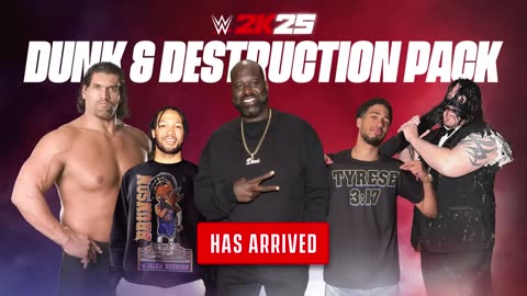 WWE 2K25 - Official Shaquille O'Neal, Tyrese Haliburton, Jalen Brunson & Mo
