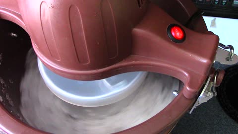 Nostalgic Ice Cream Machine in the kitchen making homemade vanilla 3
