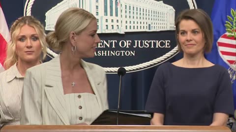 Bondi speaks as Trump's DOJ sues Maine over women's sports