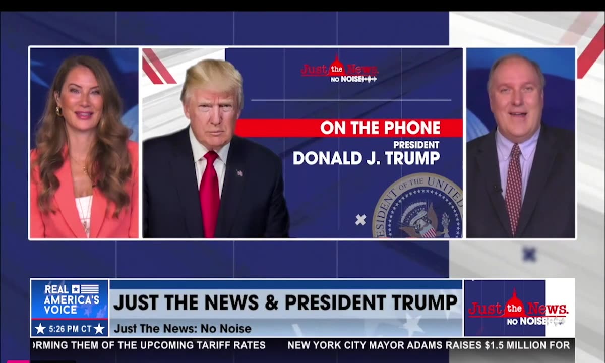 PRESIDENT TRUMP ON THE PHONE ON JUST THE NEWS