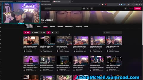 Jaden McNeil reacting to my Odysee channel