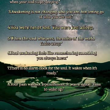 A spiritual awakening begins not with noise, but with stillness.