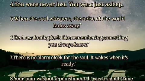 A spiritual awakening begins not with noise, but with stillness.