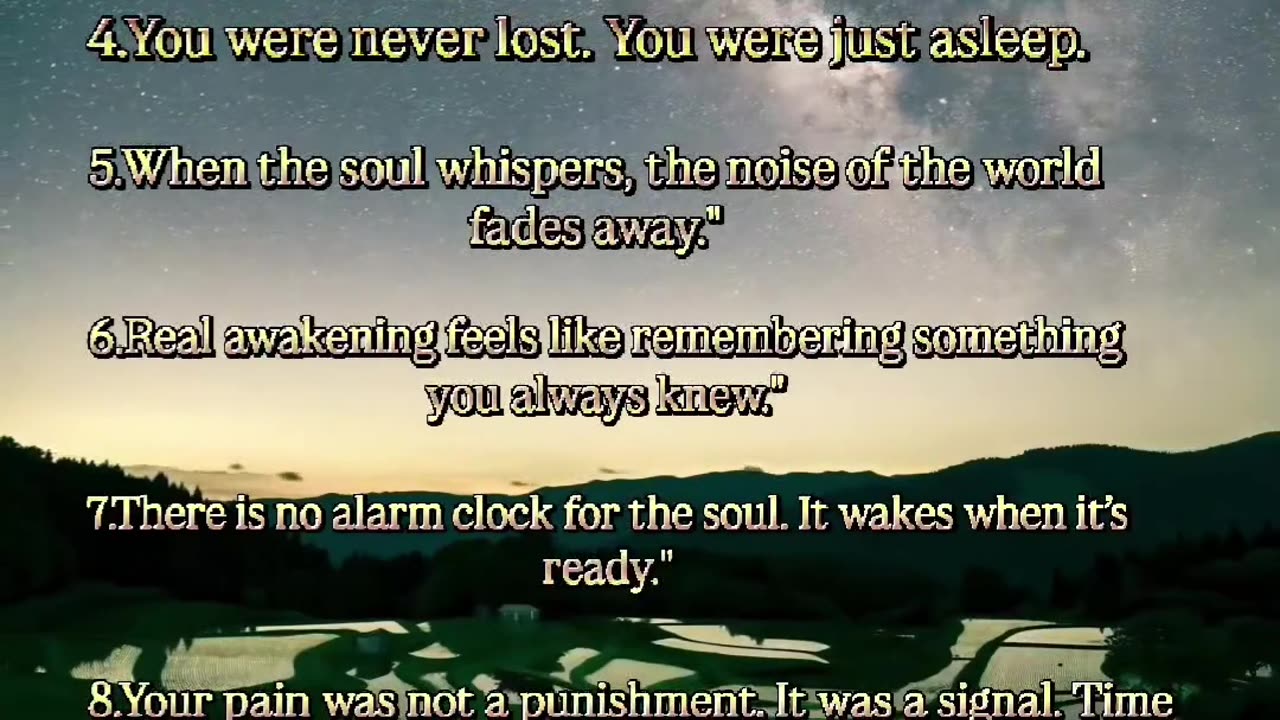 A spiritual awakening begins not with noise, but with stillness.