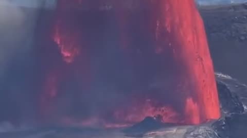 Volcano Erupting Waterfall on Big Island Hawaii