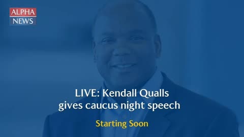 LIVE: Kendall Qualls gives caucus night speech
