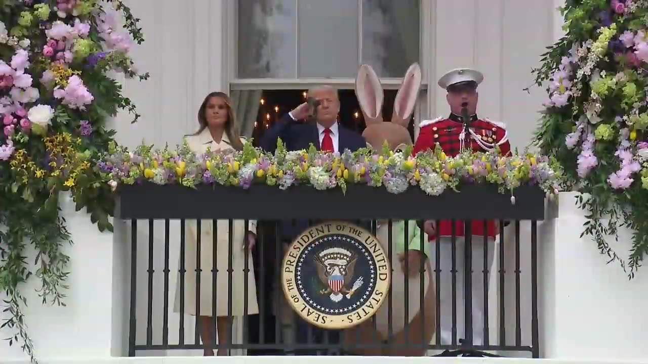 2025 White House Easter Egg Roll opens with the National Anthem