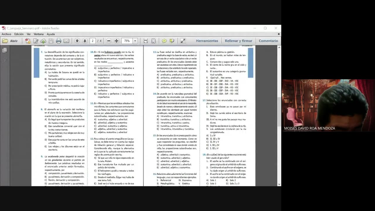 PAMER SEMESTRAL 2023 | Seminario | Lenguaje