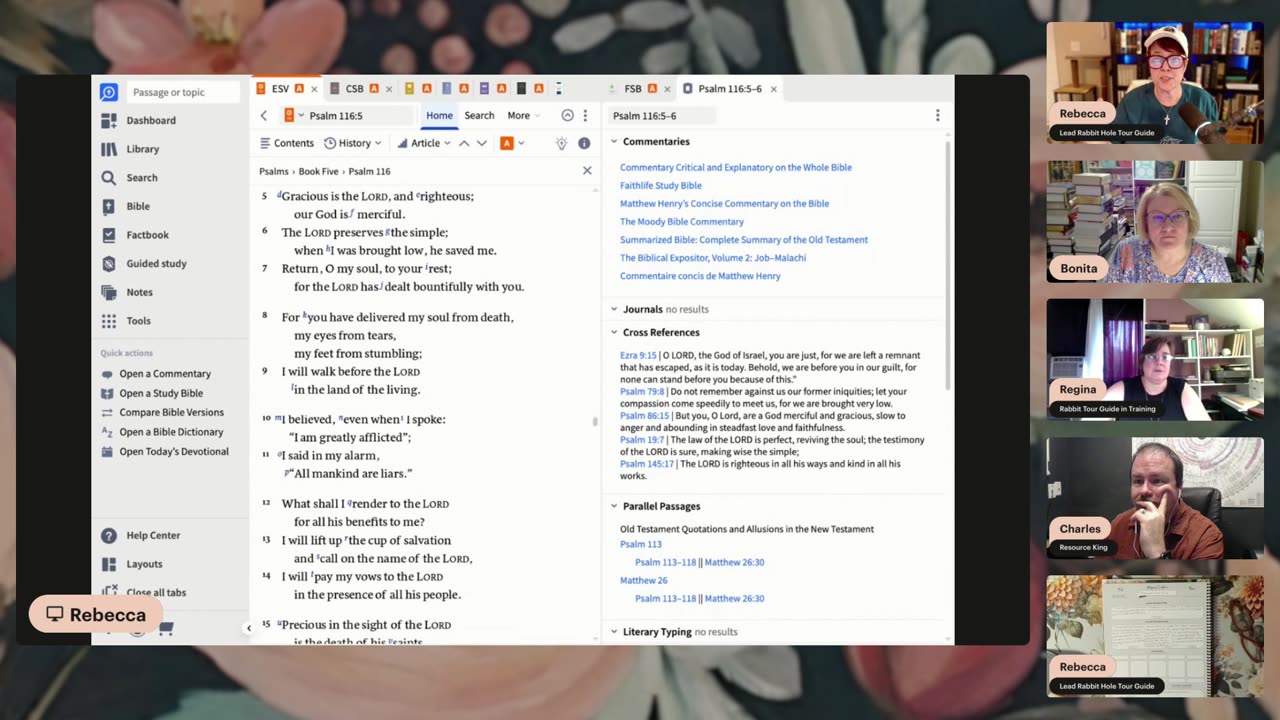 Thematic Verse Mapping (Psalm 116:5-6)
