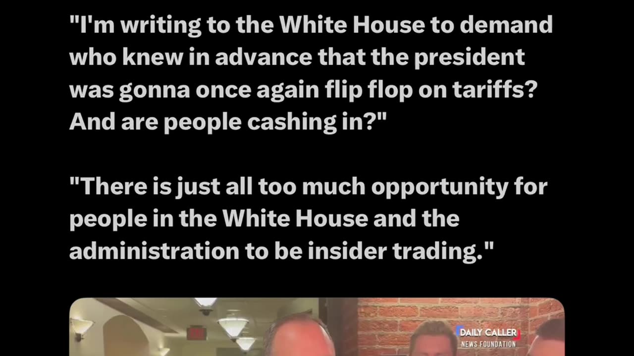 Senator Adam Schiff says he will be investigating if there was insider trading with the Trump