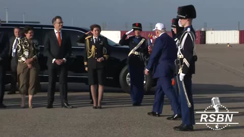 WATCH: President Trump exits AF1 in the Netherlands on his way to NATO Summit at The Hague.- 6/24/25