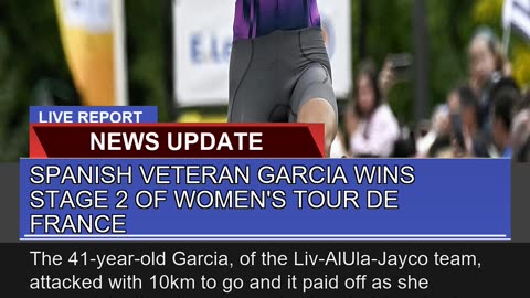 Spanish Veteran Garcia Wins Stage of Womens Tou