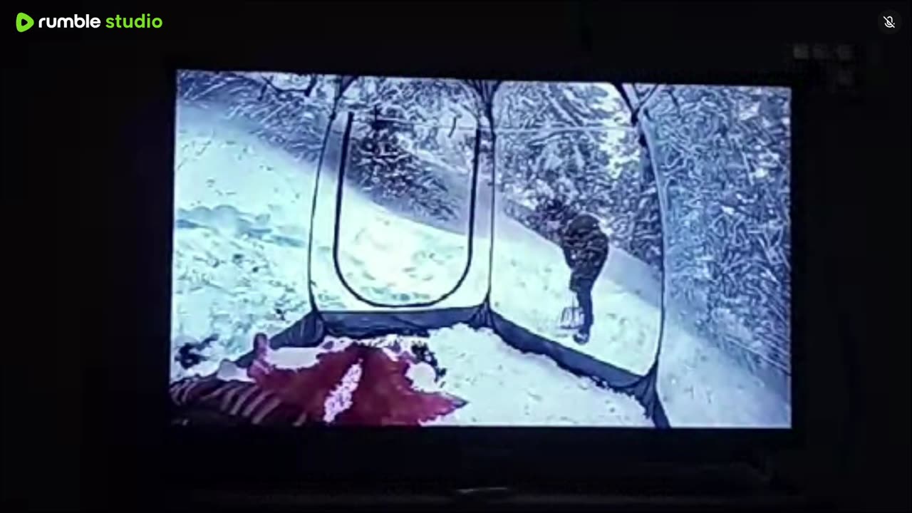 watching vlog ... camping in transparent hot tent in Snow