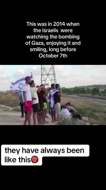 JEWS not ISRAELITES enjoying the front seat of watching the bombing of Palestine 2014