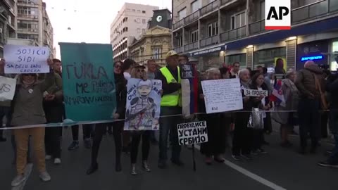 16th week of anti-government protests in Belgrade