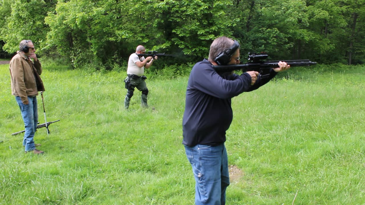 Dennis and John do a close quarters drill