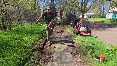 I Felt Like An ARCHEOLOGIST Digging Up This BURIED Sidewalk (Neighbors SHOCKED)_part9