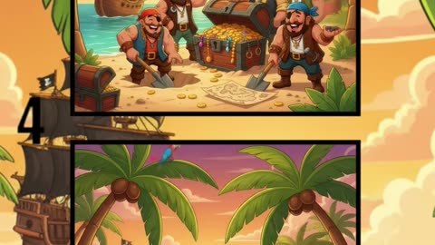 Mystery of the Island Treasure 🏝️💰 | Can You Spot the Differences? 👀✨