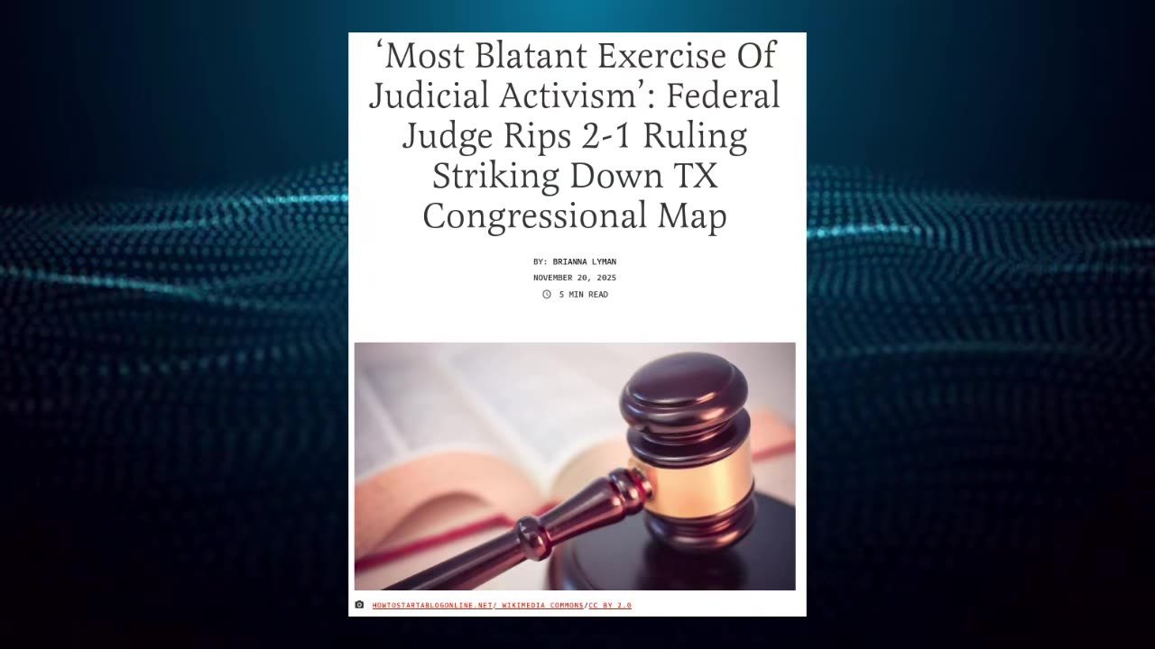 Federal Judge Rips 2-1 Ruling Striking Down TX Congressional Map