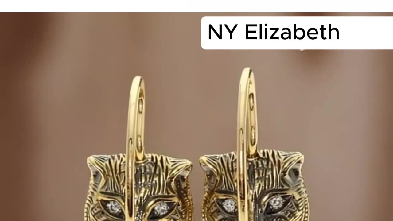 Gucci Le Marché des Merveilles Cat‑Head Stud Earring