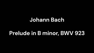 Prelude in B minor, BWV 923