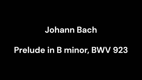 Prelude in B minor, BWV 923