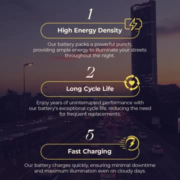Key Features of Solar Street Light Battery
