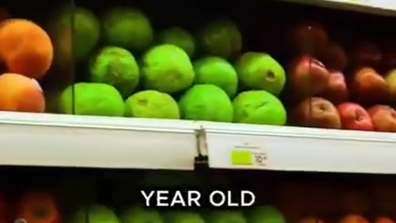 The supermarkets sell 1 year old apples in USA