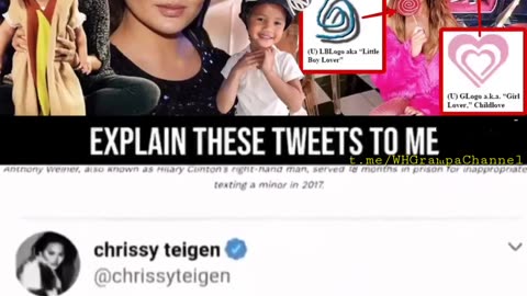 In July 2020 Chrissy Teigen deleted 60,000 Twitter posts related to pedophiIia
