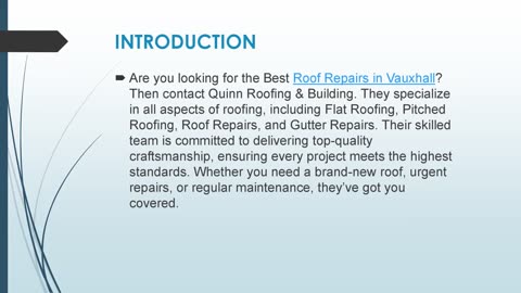 Best Roof Repairs in Vauxhall