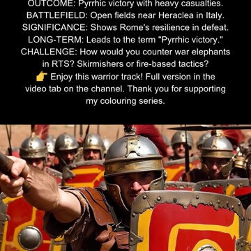 Rome vs. Epirus 280 BC Battle of Heraclea #AncientItaly