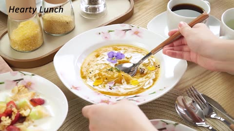 VEWEET 30-Piece Ceramic Dinnerware Set Service